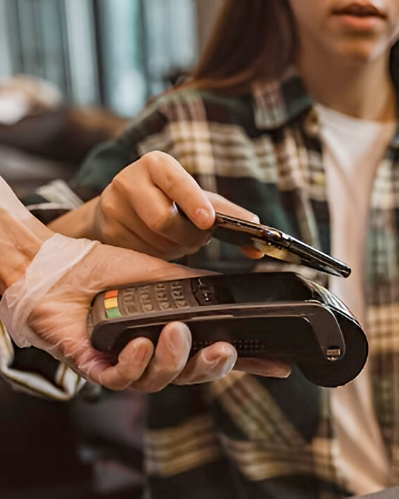 Contactless payment with business debit card