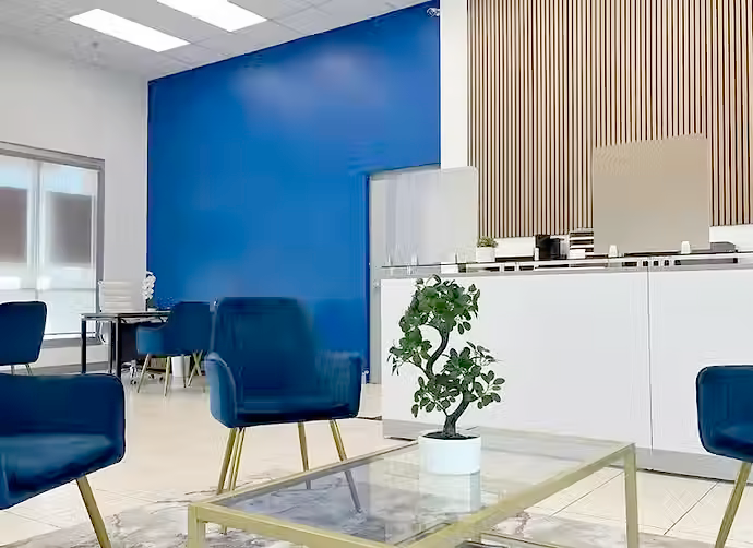 Modern bank branch interior